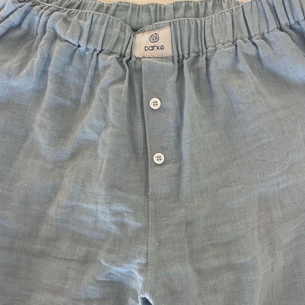 Parke Women's Light Blue Straight Leg Pants